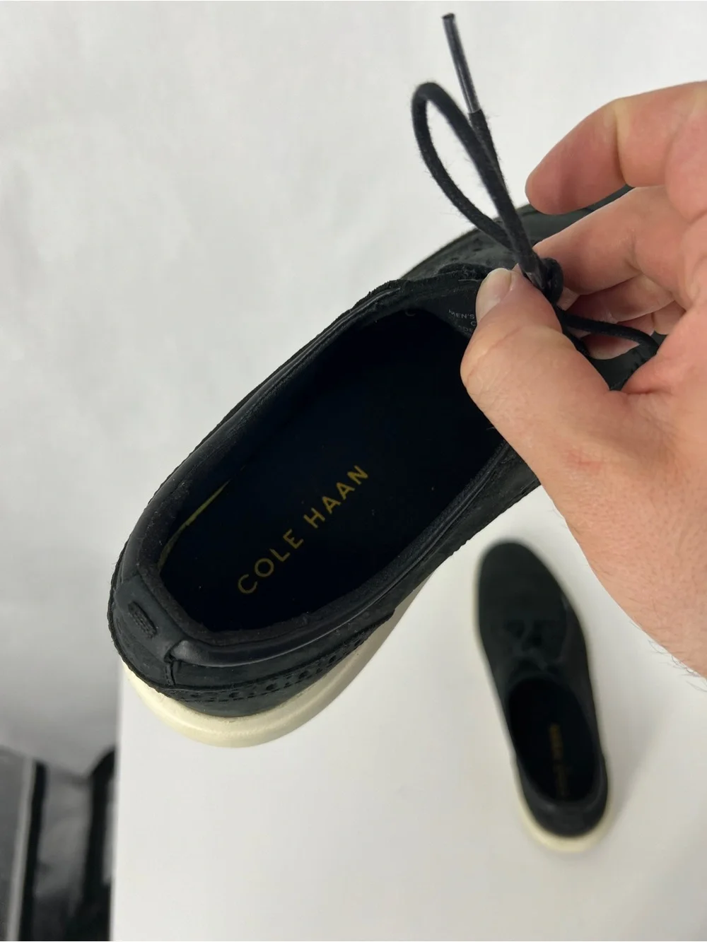 Cole Haan zero grand Black Wingtip Casual Lace-Up Shoes